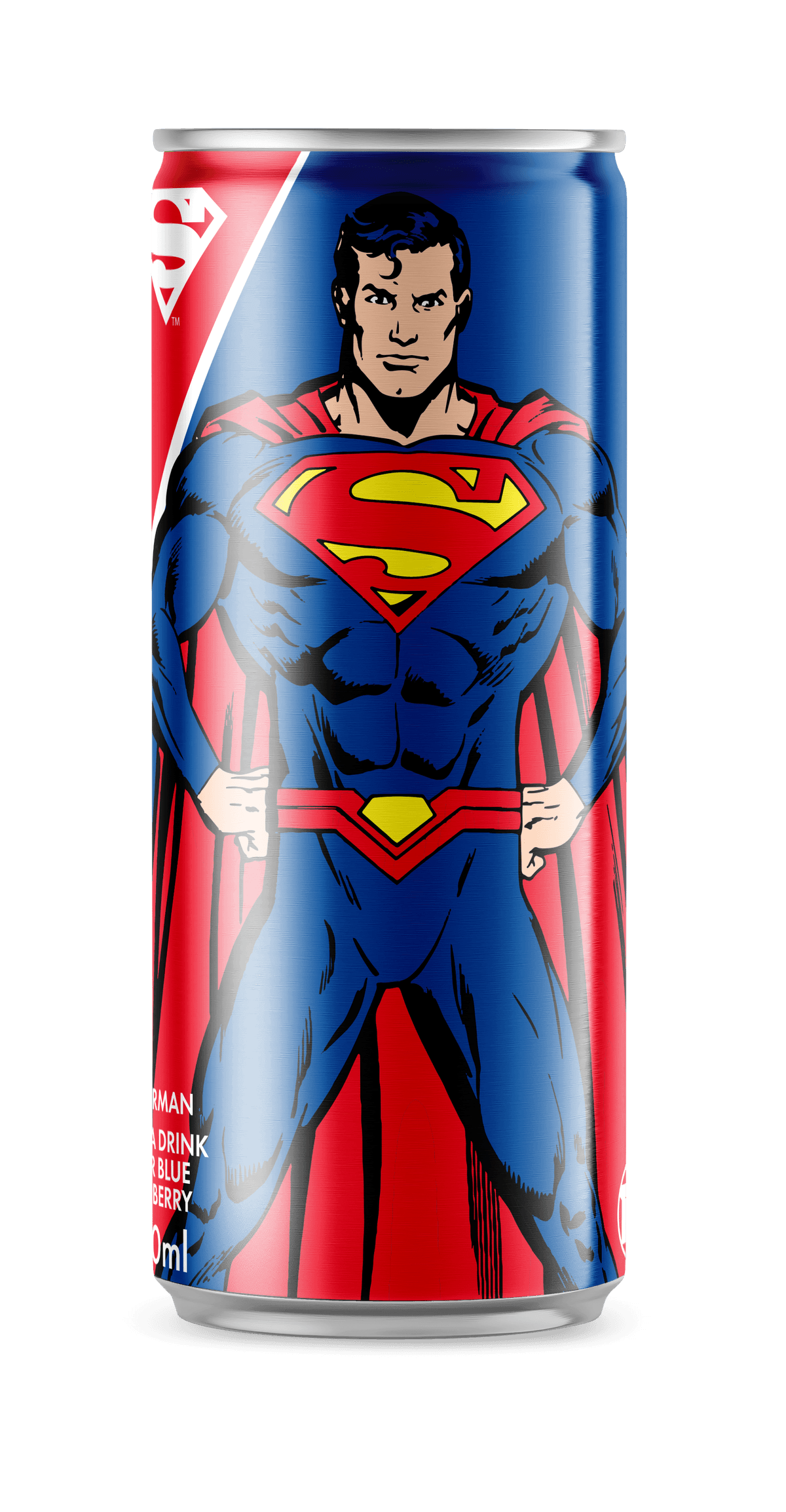 Superman licensed drink can